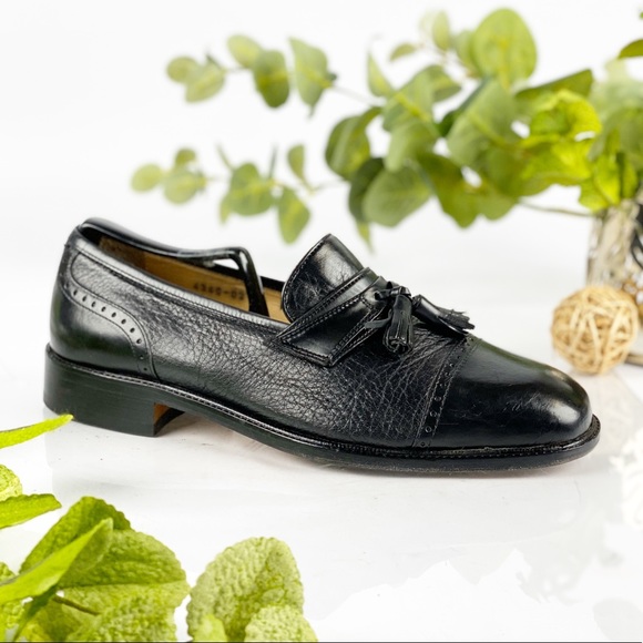 Vito Rufolo Other - Vito Rufolo Black Leather Tassel Loafer Brogue